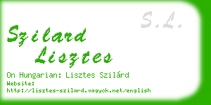 szilard lisztes business card